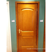 GO-MET01 Puerta de madera de madera de madera de madera de contrachapado puertas exteriores inacabadas con cerraduras